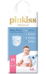 Подгузники-трусики 48 шт. Pinkiss премиум 6-11 кг р. m