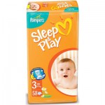 Подгузники, Pampers (Памперс) 3-6 кг р. 2 №18 слип энд плей мини ромашка