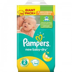 Подгузники, Pampers (Памперс) 3-6 кг р. 2 №144 нью беби мини